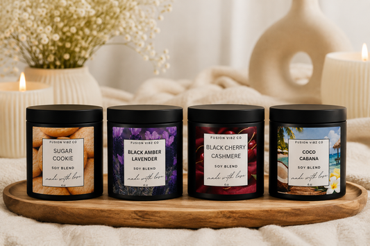 Discovery Wickless Candle Bundle – 4 Luxury Soy Blend Scented Candles | Flameless Wax Melt Jar Collection | Home Fragrance Gift Set | Long Lasting Aromatherapy